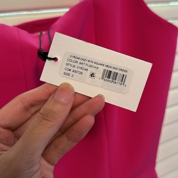 Milly Cady Rita Square Neck Midi Dress - Picture 4 of 4